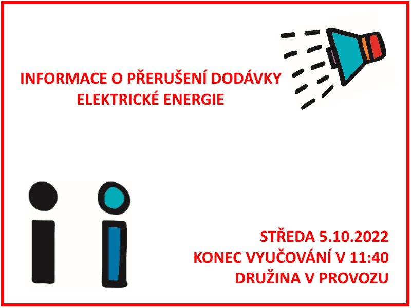 Přerušení dodávky elektřiny 5.10.2022