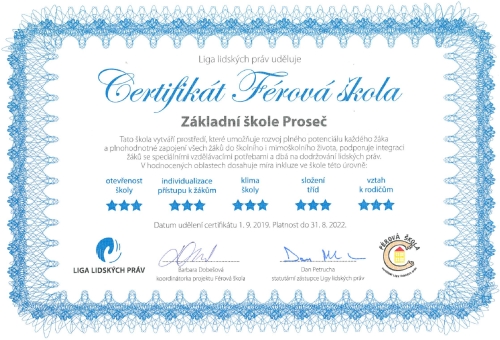 ferova skola certifikat 2019 2022