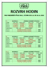 prezencni vyuka 2st rozvrhy hv