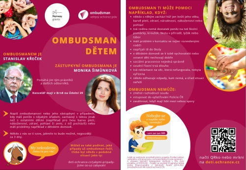 ombudsman dětem leták 2021